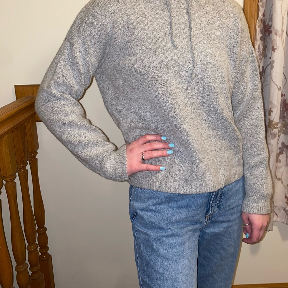 Cozy Gray Knit Sweater